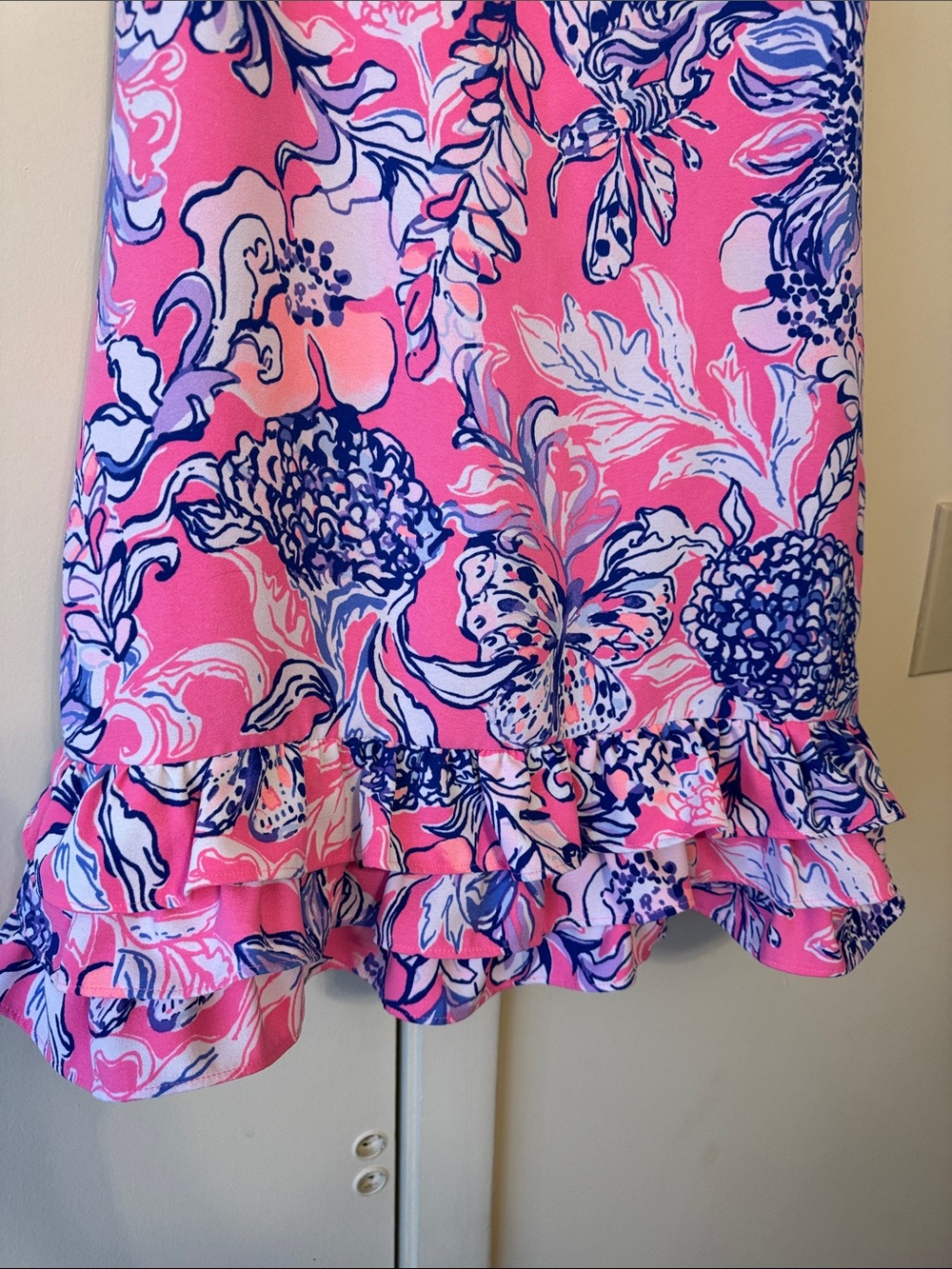 Lilly Pulitzer Pink Floral Ruffle Hem Sundress - Picture 4 of 9
